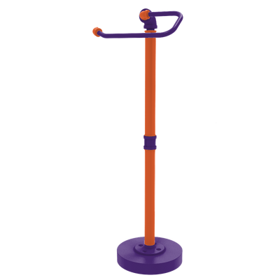 Collegiate Collection Freestanding Euro Style Toilet Tissue Stand Foothills Orange and Purple Edition