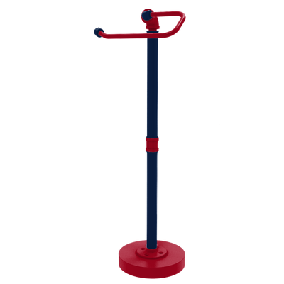 Collegiate Collection Freestanding Euro Style Toilet Tissue Stand Tucson Red and Blue Edition