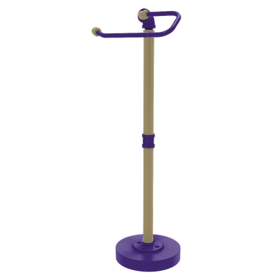 Collegiate Collection Freestanding Euro Style Toilet Tissue Stand Seattle Purple and Gold Edition