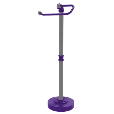 Collegiate Collection Freestanding Euro Style Toilet Tissue Stand Flint Hills Purple and Silver Edition