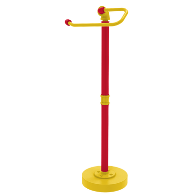 Collegiate Collection Freestanding Euro Style Toilet Tissue Stand Chesapeake Red Black and Gold Edition