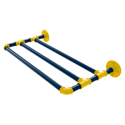 Collegiate Collection Wall Mounted Towel Shelf Great Lakes Maize and Blue Edition