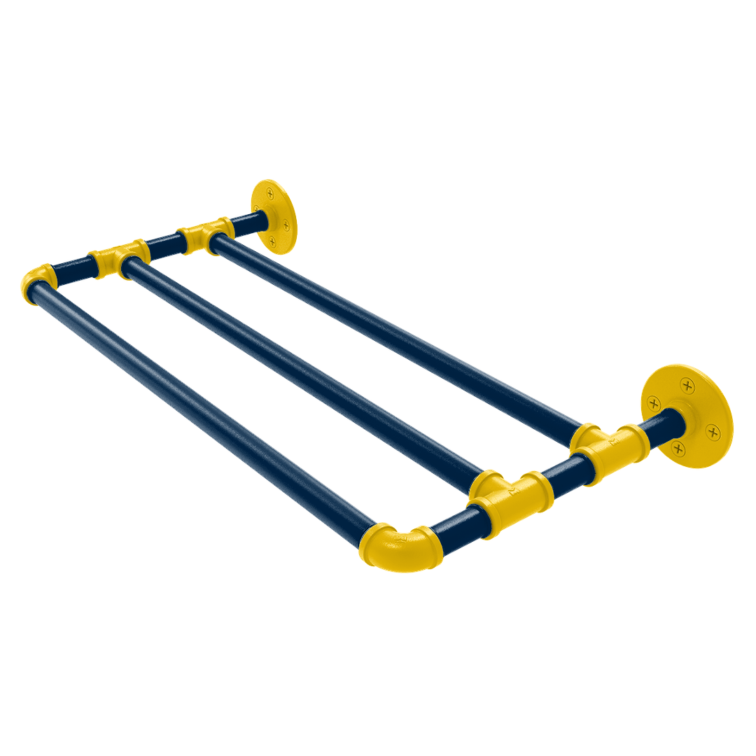 Collegiate Collection Wall Mounted Towel Shelf Great Lakes Maize and Blue Edition
