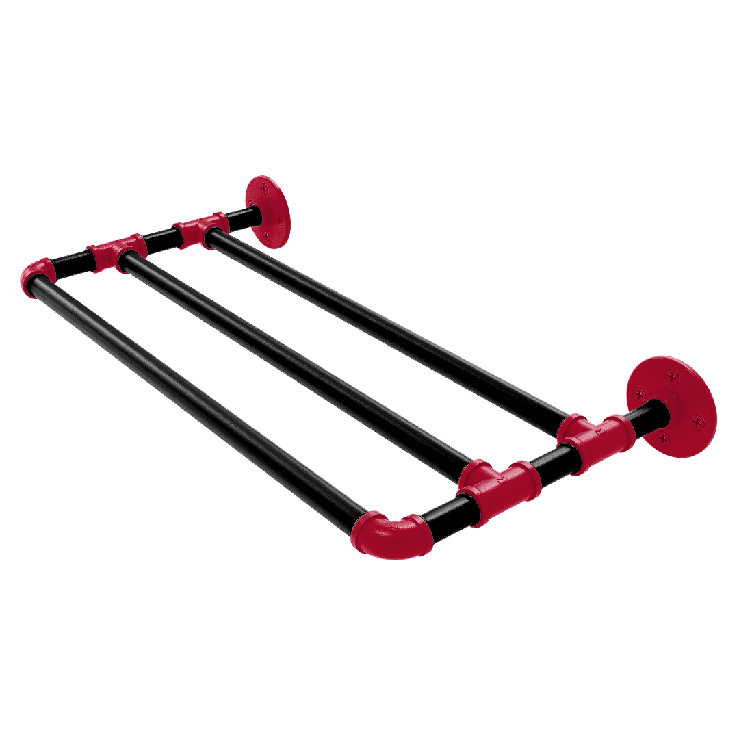 Collegiate Collection Wall Mounted Towel Shelf Athens Red and Black Edition