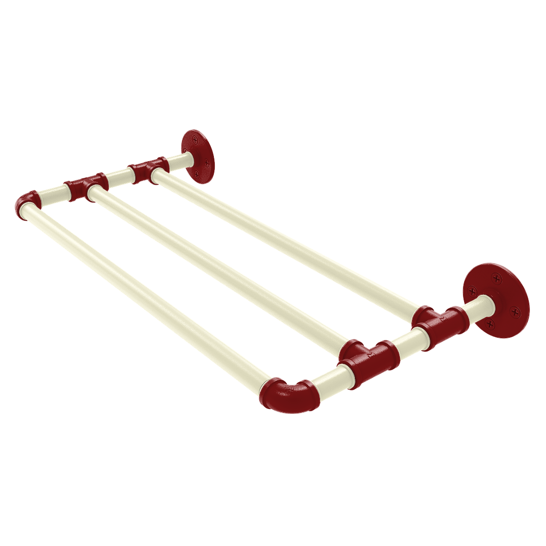 Collegiate Collection Wall Mounted Towel Shelf Norman Crimson and Cream Edition