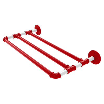 Collegiate Collection Wall Mounted Towel Shelf Badger State Red and White Edition