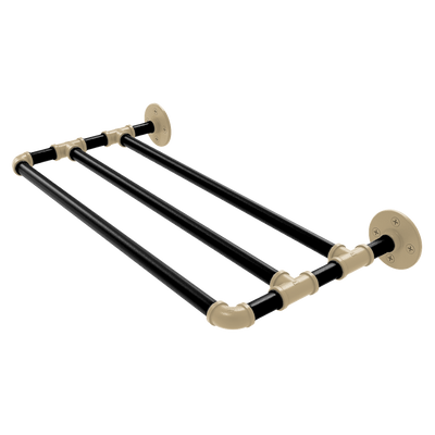 Collegiate Collection Wall Mounted Towel Shelf West Lafayette Black and Gold Edition