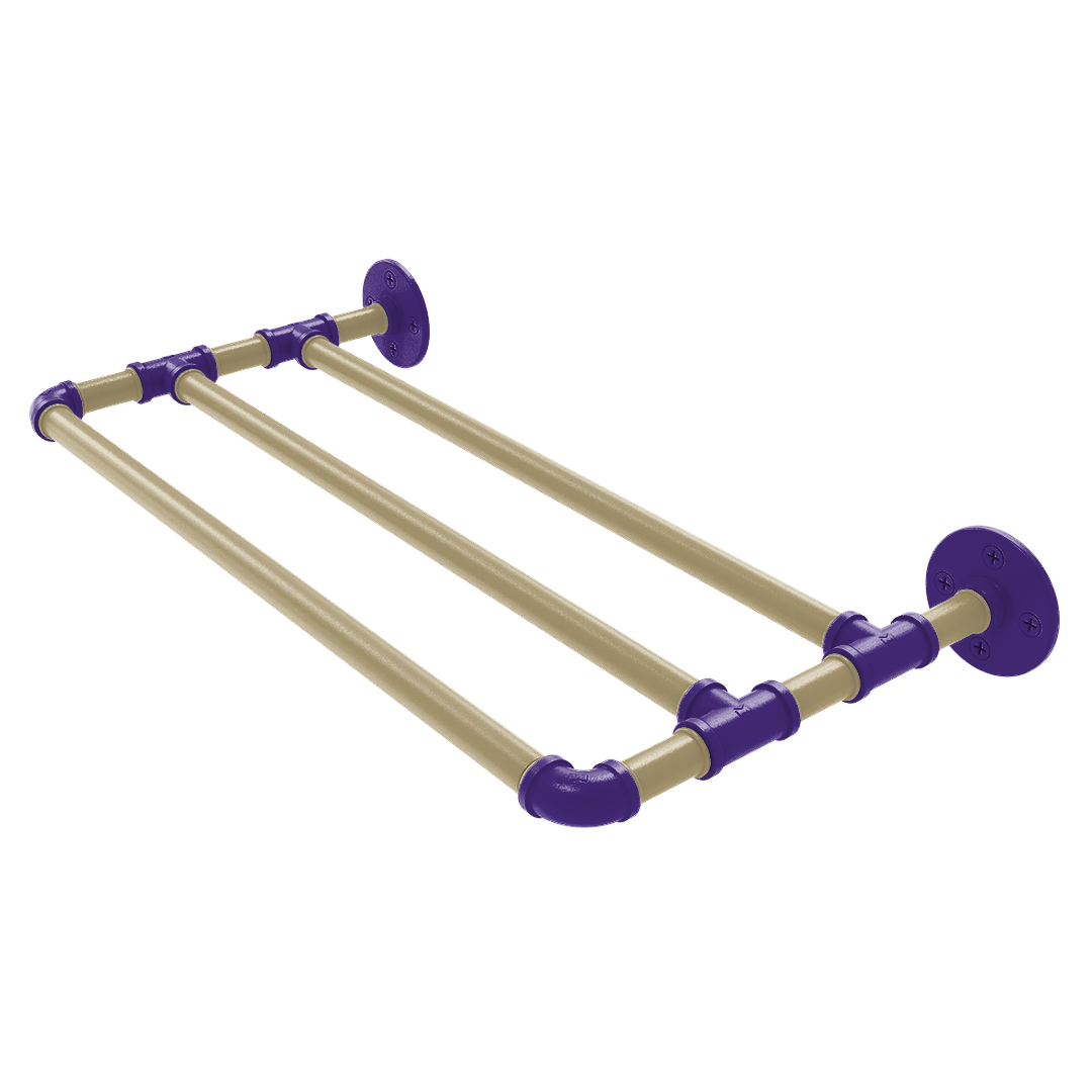 Collegiate Collection Wall Mounted Towel Shelf Seattle Purple and Gold Edition