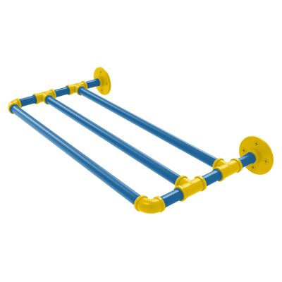 Collegiate Collection Wall Mounted Towel Shelf Westwood Blue and Gold Edition