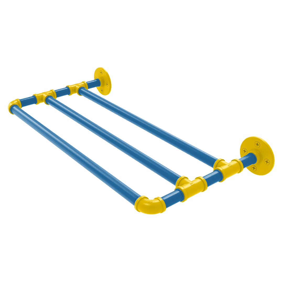 Collegiate Collection Wall Mounted Towel Shelf Westwood Blue and Gold Edition