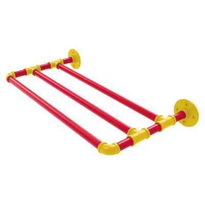 Collegiate Collection Wall Mounted Towel Shelf Chesapeake Red Black and Gold Edition