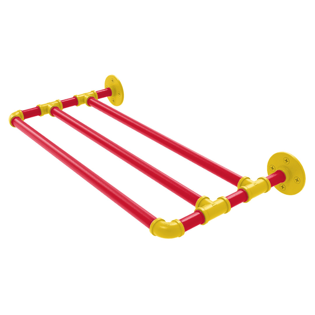 Collegiate Collection Wall Mounted Towel Shelf Chesapeake Red Black and Gold Edition