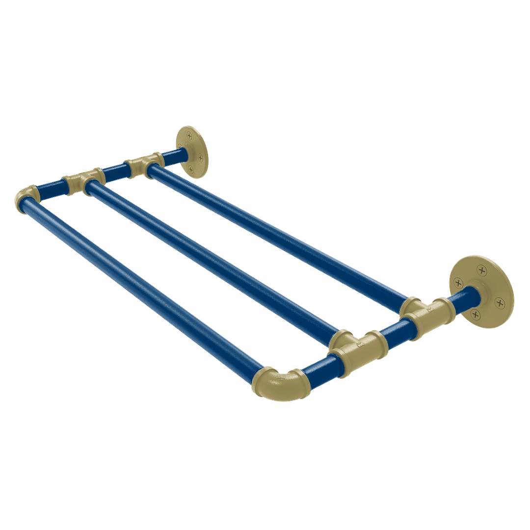 Collegiate Collection Wall Mounted Towel Shelf Atlanta Gold and White Edition