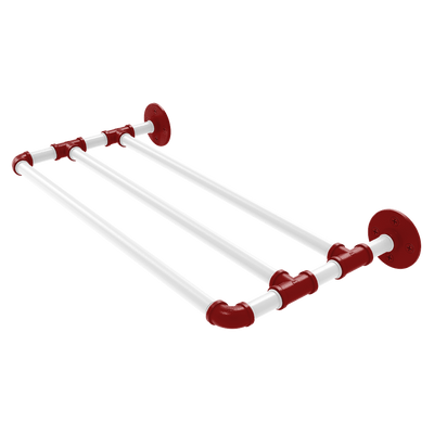 Collegiate Collection Wall Mounted Towel Shelf Silicon Valley Red and White Edition