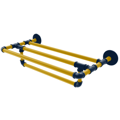 Collegiate Collection Wall Mounted Towel Shelf with Towel Bar South Bend Game Day Edition