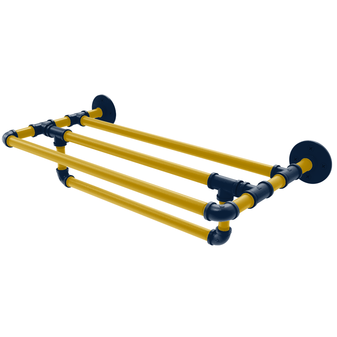 Collegiate Collection Wall Mounted Towel Shelf with Towel Bar South Bend Game Day Edition
