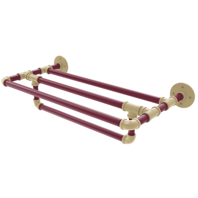Collegiate Collection Wall Mounted Towel Shelf with Towel Bar Tallahassee Garnet and Gold Edition