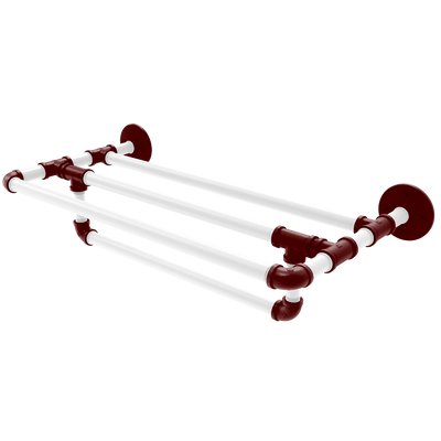 Collegiate Collection Wall Mounted Towel Shelf with Towel Bar College Station Maroon and White Edition
