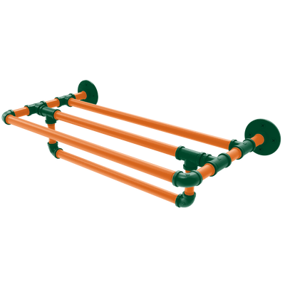 Collegiate Collection Wall Mounted Towel Shelf with Towel Bar South Beach Game Day Edition
