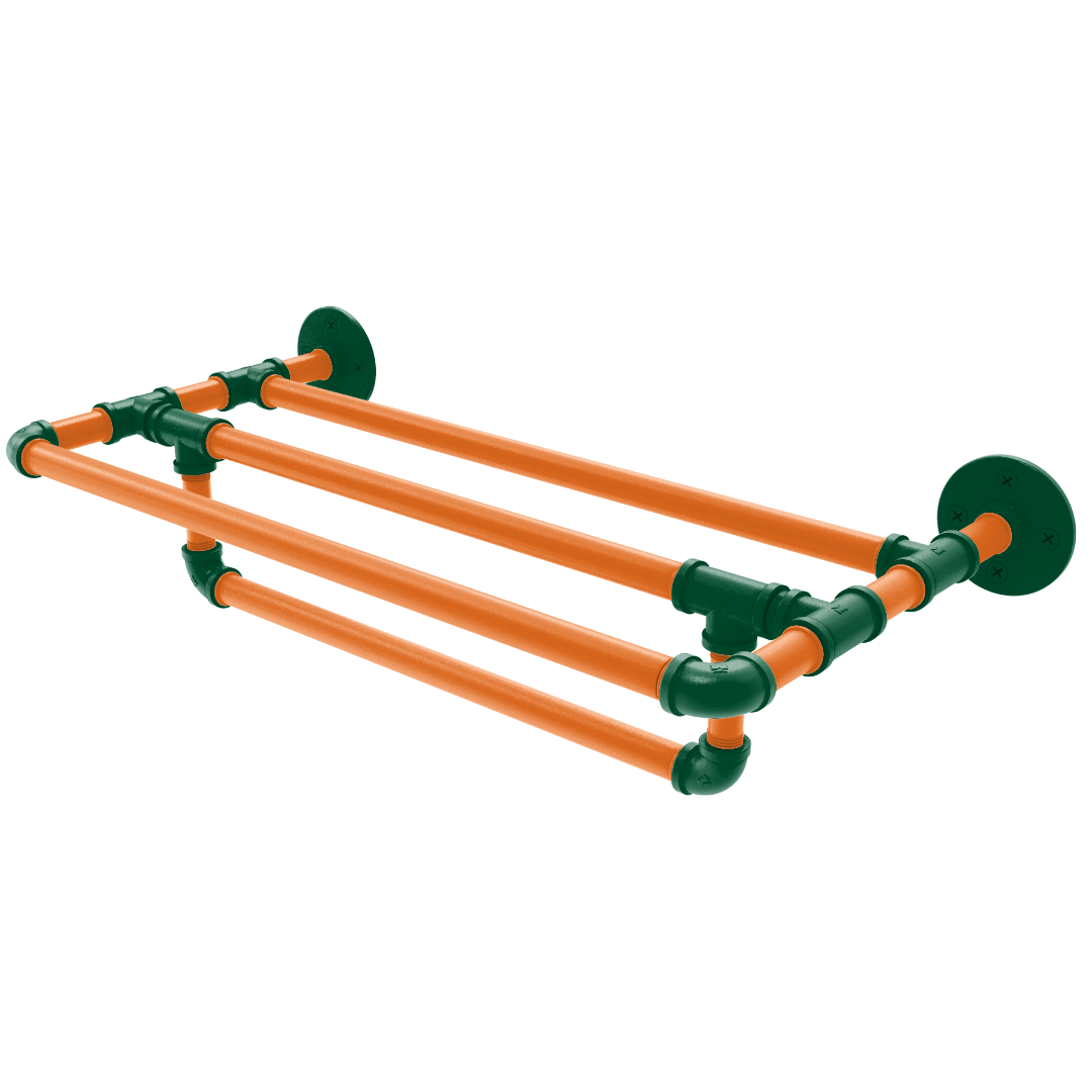 Collegiate Collection Wall Mounted Towel Shelf with Towel Bar South Beach Game Day Edition