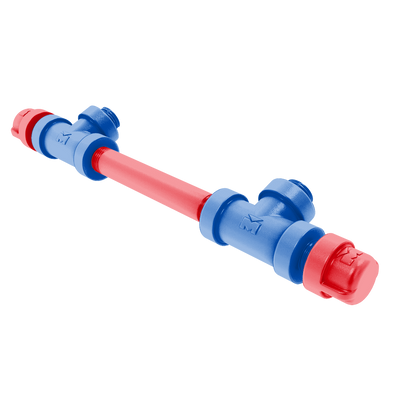 Collegiate Collection 7 Inch Overall Cabinet Pull Lawrence Blue and Crimson Edition
