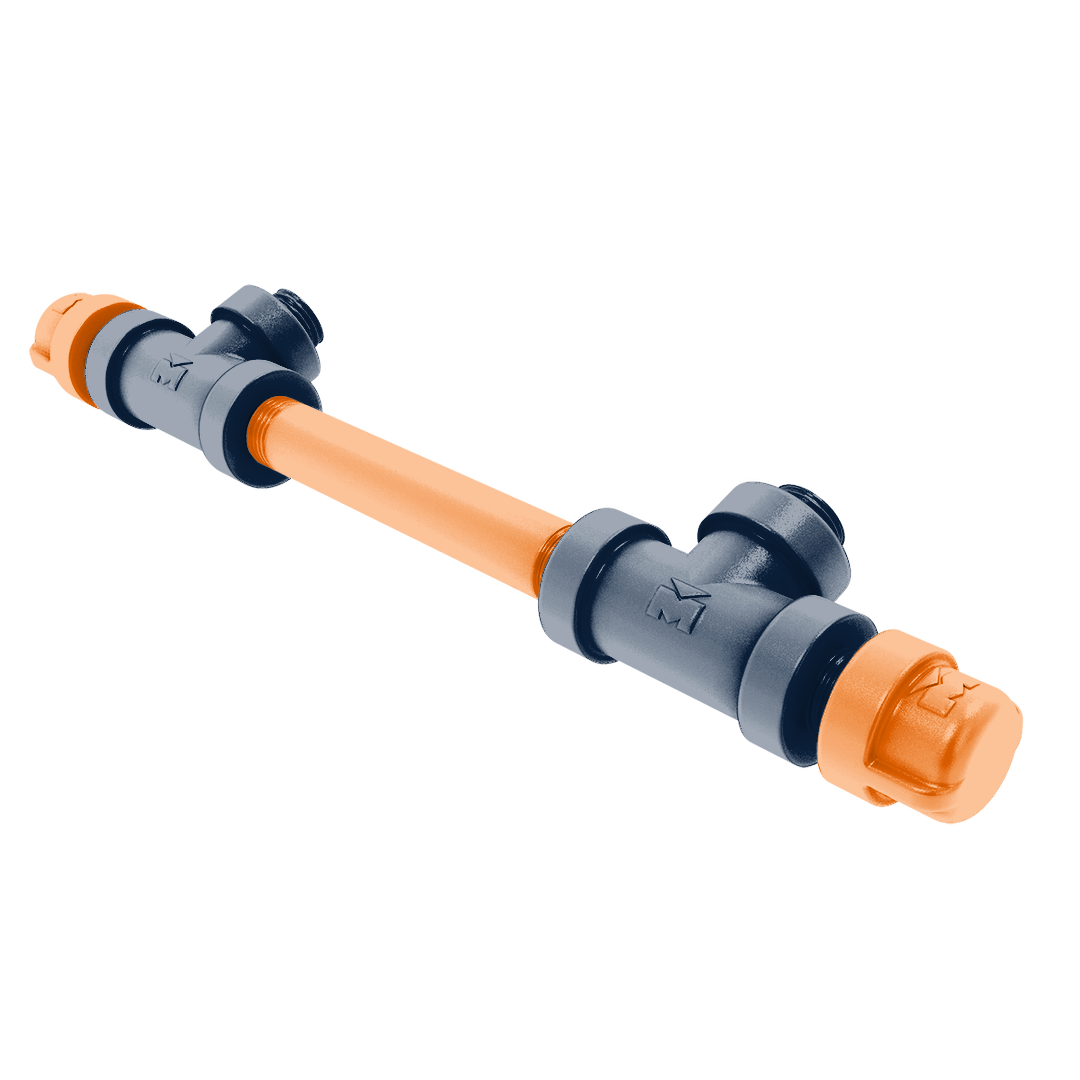 Collegiate Collection 7 Inch Overall Cabinet Pull Upstate New York Orange and Navy Edition