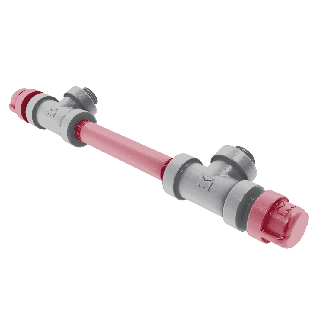 Collegiate Collection 7 Inch Overall Cabinet Pull Pullman Crimson and Gray Edition