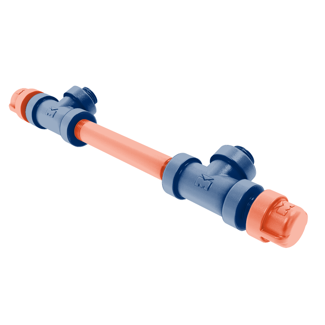 Collegiate Collection 7 Inch Overall Cabinet Pull Charlottesville Orange and Blue Edition