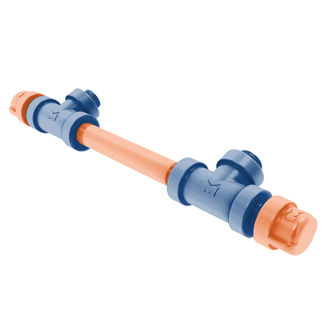 Collegiate Collection 7 Inch Overall Cabinet Pull Treasure Valley Blue and Orange Edition