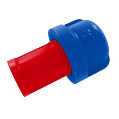 Collegiate Collection 1 Inch Cabinet Knob Lawrence Blue and Crimson Edition