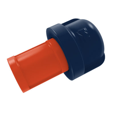 Collegiate Collection 1 Inch Cabinet Knob Champaign Orange and Blue Edition