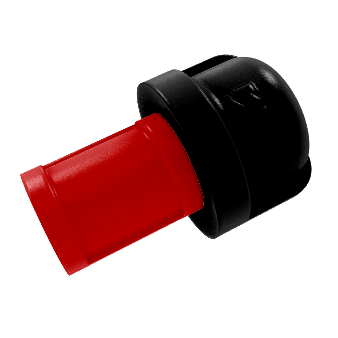 Collegiate Collection 1 Inch Cabinet Knob Lubbock Red and Black Edition