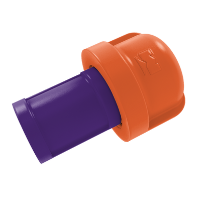 Collegiate Collection 1 Inch Cabinet Knob Foothills Orange and Purple Edition