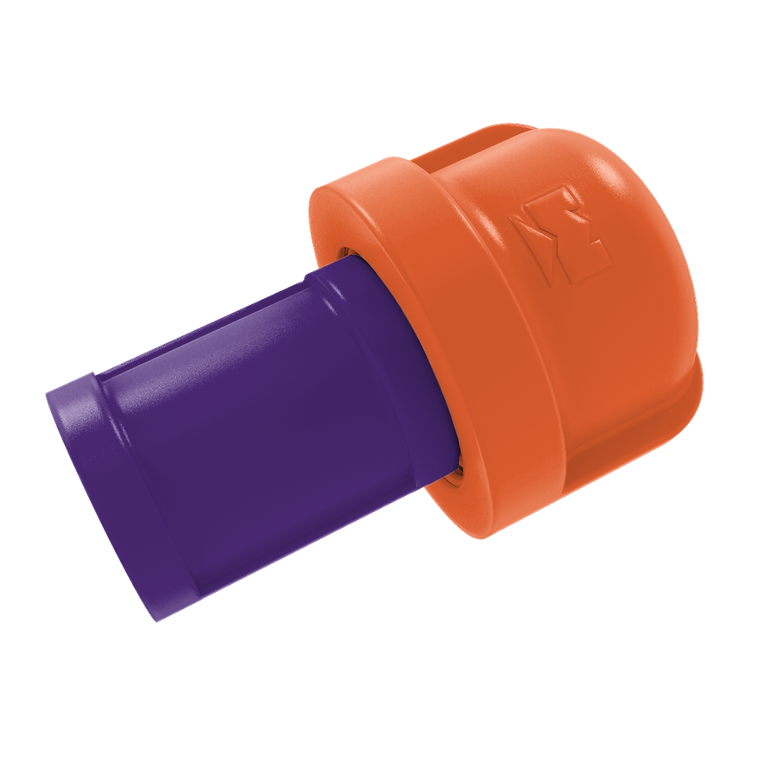 Collegiate Collection 1 Inch Cabinet Knob Foothills Orange and Purple Edition