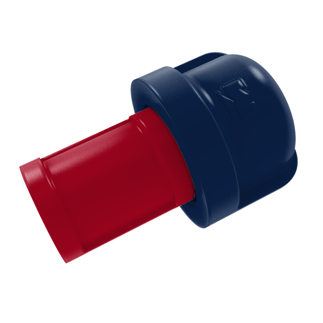 Collegiate Collection 1 Inch Cabinet Knob Tucson Red and Blue Edition