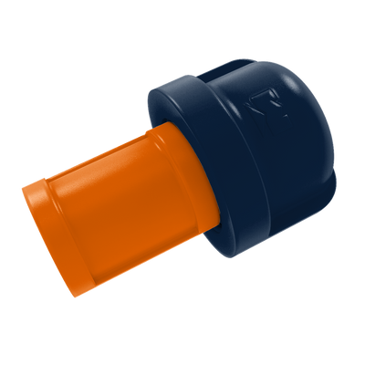 Collegiate Collection 1 Inch Cabinet Knob Upstate New York Orange and Navy Edition