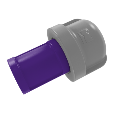 Collegiate Collection 1 Inch Cabinet Knob Flint Hills Purple and Silver Edition