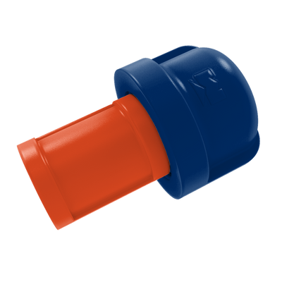 Collegiate Collection 1 Inch Cabinet Knob Charlottesville Orange and Blue Edition