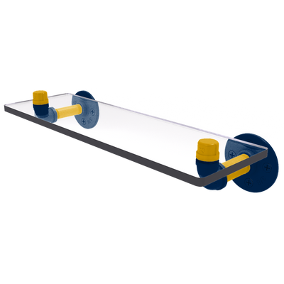 Collegiate Collection Glass Shelf Mountaineer State Blue and Gold Edition
