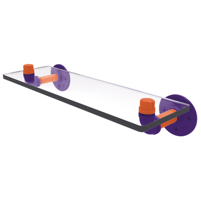Collegiate Collection Glass Shelf Foothills Orange and Purple Edition