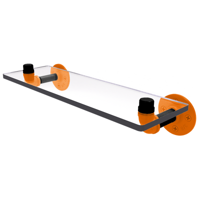 Collegiate Collection Glass Shelf Stillwater Orange and Black Edition