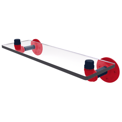 Collegiate Collection Glass Shelf Oxford Red and Navy Edition