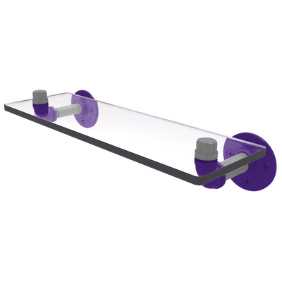 Collegiate Collection Glass Shelf Flint Hills Purple and Silver Edition