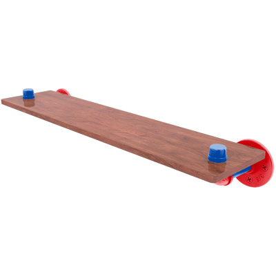 Collegiate Collection Wood Shelf Lawrence Blue and Crimson Edition