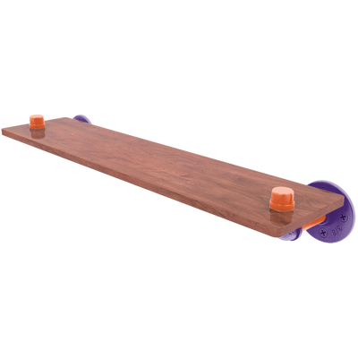 Collegiate Collection Wood Shelf Foothills Orange and Purple Edition