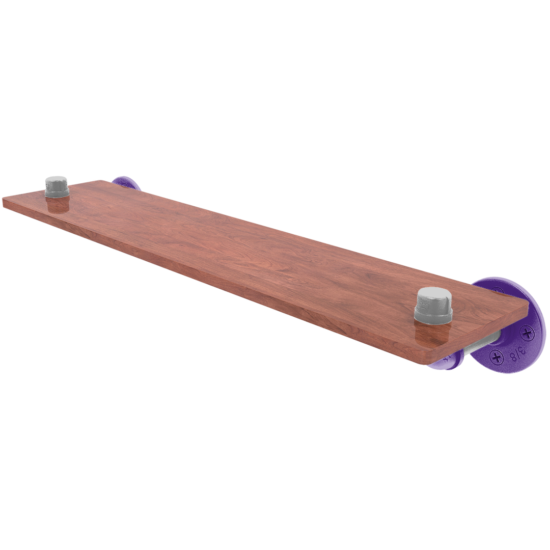 Collegiate Collection Wood Shelf Flint Hills Purple and Silver Edition
