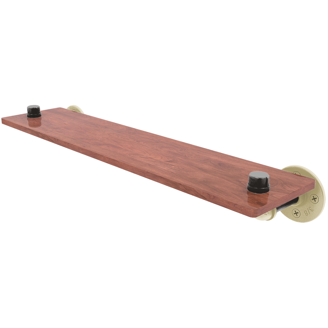 Collegiate Collection Wood Shelf Boulder Black and Gold Edition