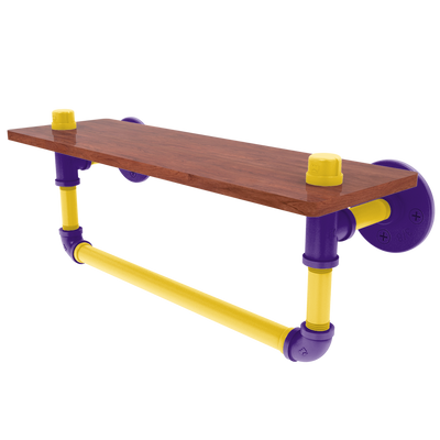 Collegiate Collection Wood Shelf with Towel Bar Bayou Bold Edition