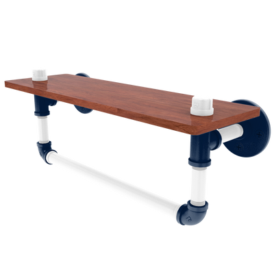 Collegiate Collection Wood Shelf with Towel Bar Keystone State Blue and White Edition