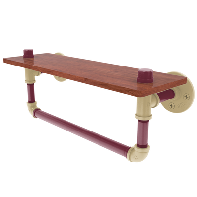 Collegiate Collection Wood Shelf with Towel Bar Tallahassee Garnet and Gold Edition